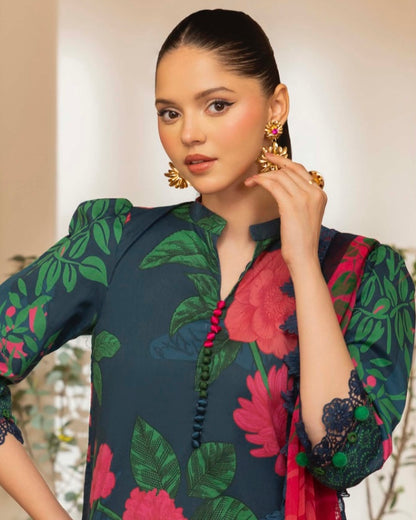 Naqsh | Fusion | 3pc Printed Lawn | Design 145