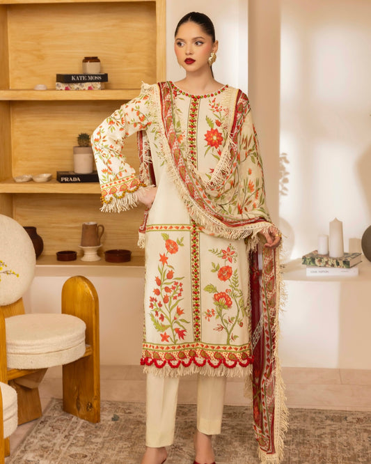 Naqsh | Fusion | 3pc Printed Lawn | Design 146