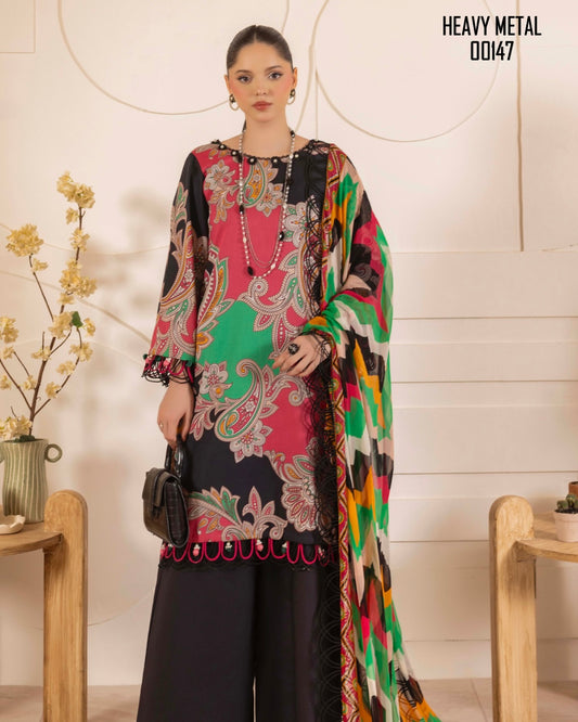 Naqsh | Fusion | 3pc Printed Lawn | Design 147
