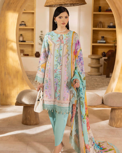 Naqsh | Fusion | 3pc Printed Lawn | Design 148
