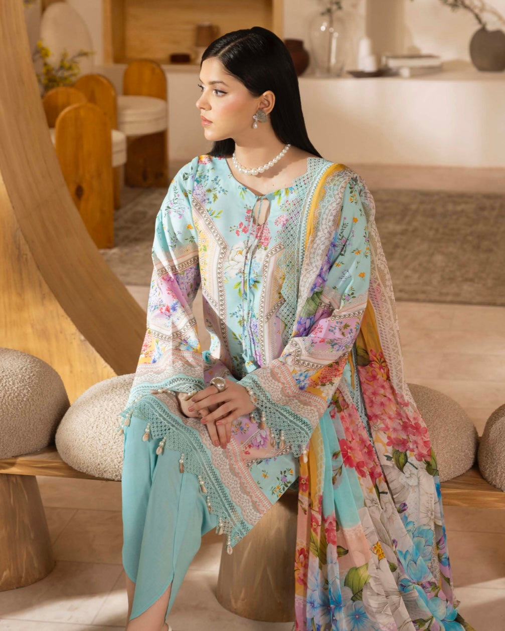 Naqsh | Fusion | 3pc Printed Lawn | Design 148