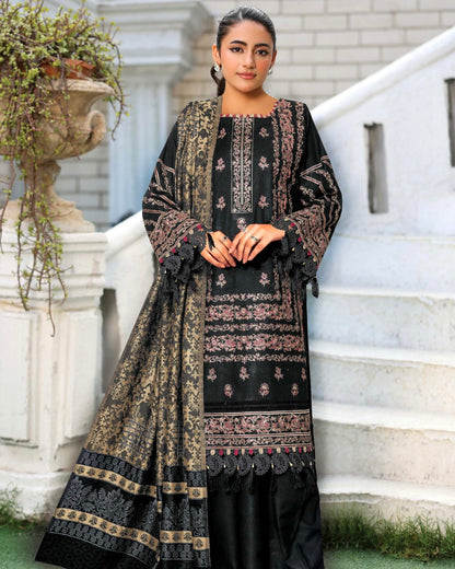 Johra Muse | Khaddar with Jacquard Shawl | Design 1545