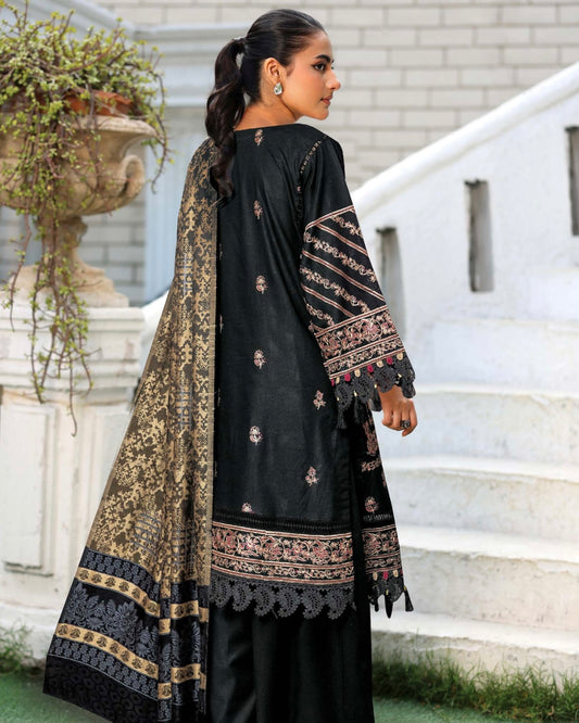 Johra Muse | Khaddar with Jacquard Shawl | Design 1545