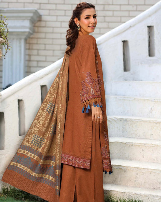 Johra Muse | Khaddar with Jacquard Shawl | Design 1546