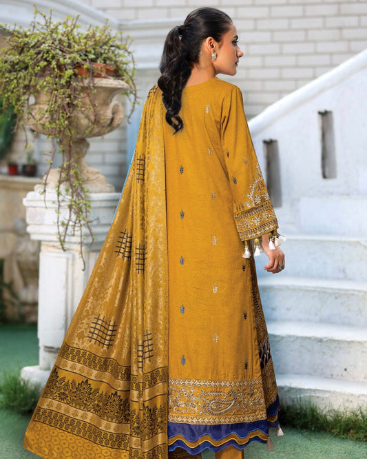 Johra Muse | Khaddar with Jacquard Shawl | Design 1547
