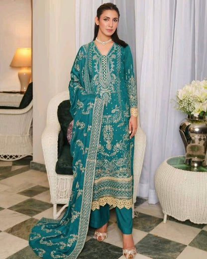 Johra Anabia | Embroidered Fancy Peach Leather | Design 157