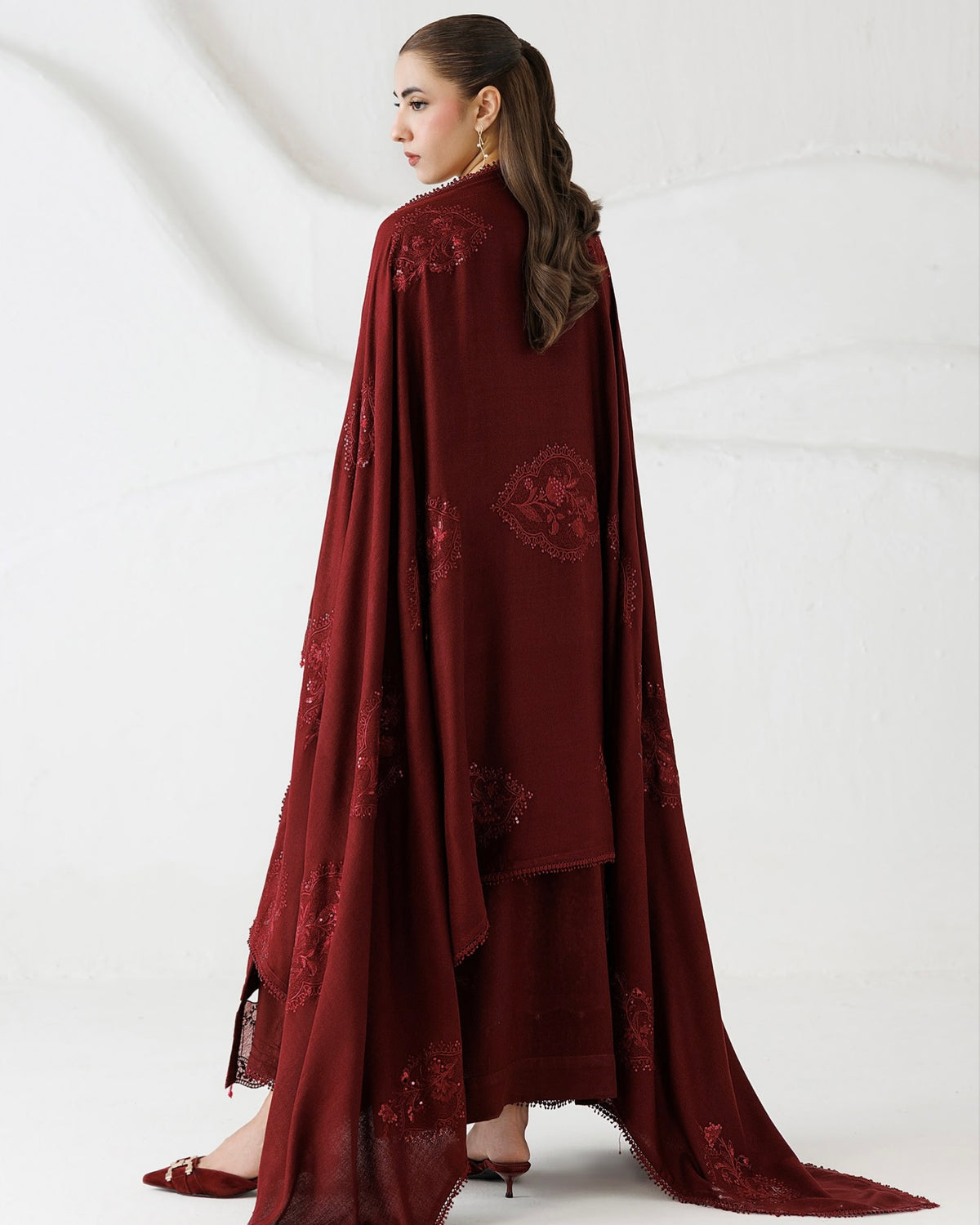 Daria Miras | Embroidered Peach Leather | Design 160