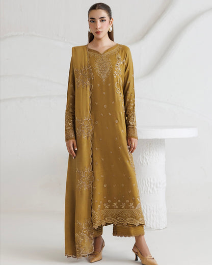 Daria Miras | Embroidered Peach Leather | Design 163
