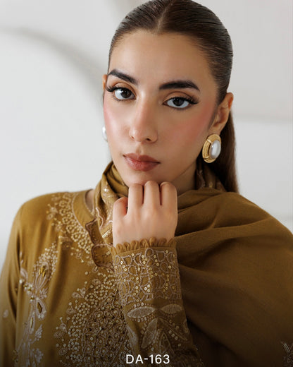 Daria Miras | Embroidered Peach Leather | Design 163