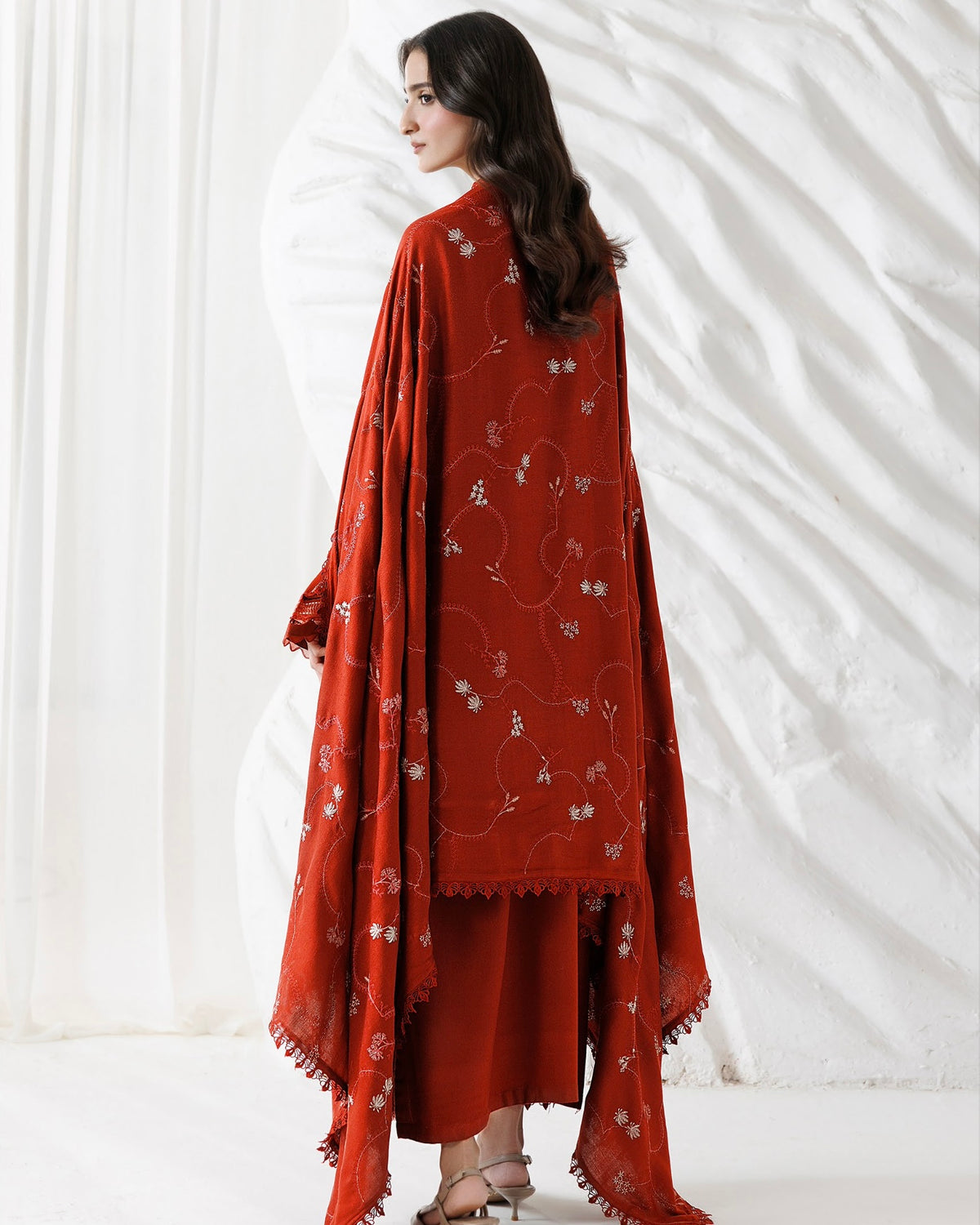 Daria Miras | Embroidered Peach Leather | Design 164