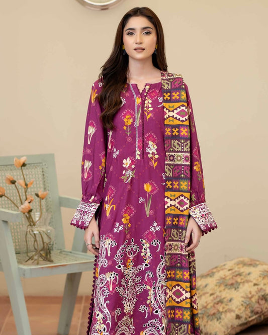 Johra Tazeen | Embroidered Printed Staple | Design 170