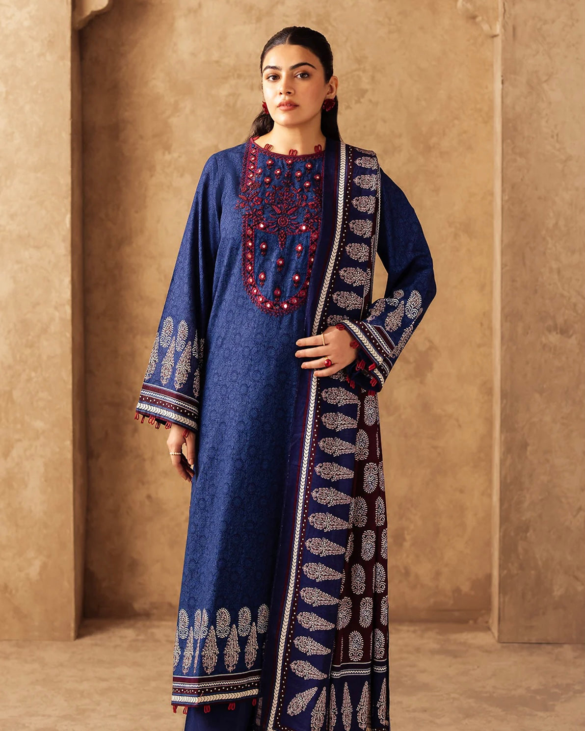 Zellbury | Embroidered Khaddar 2Pc | Design 172