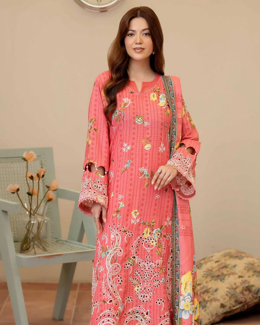 Johra Tazeen | Embroidered Printed Staple | Design 174