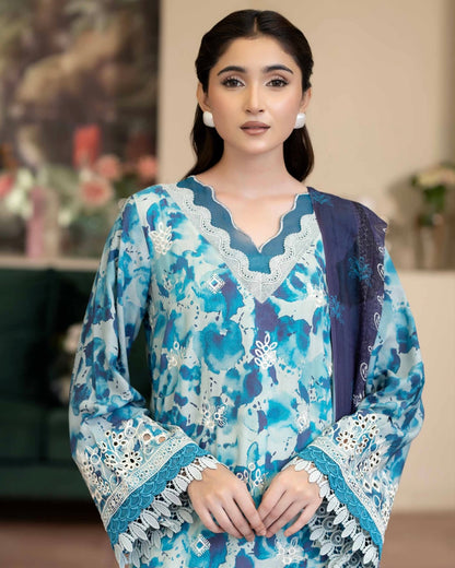 Johra Azir | Embroidered Printed Staple | Design 186