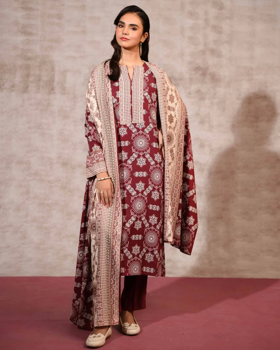 Nishat | Printed Khaddar 3pc | Design 187