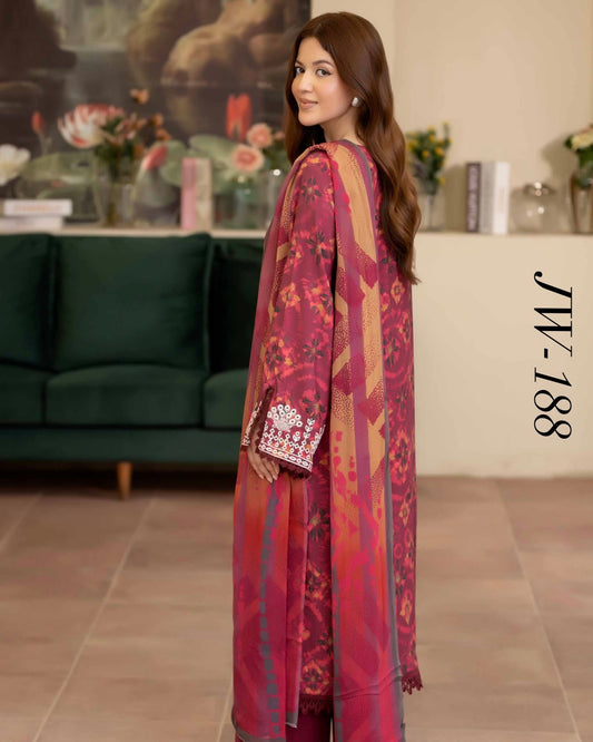 Johra Azir | Embroidered Printed Staple | Design 188