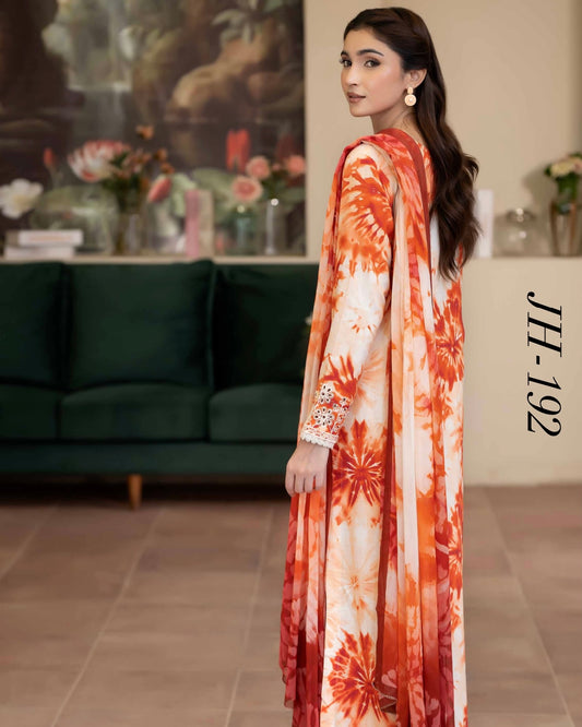 Johra Azir | Embroidered Printed Staple | Design 192