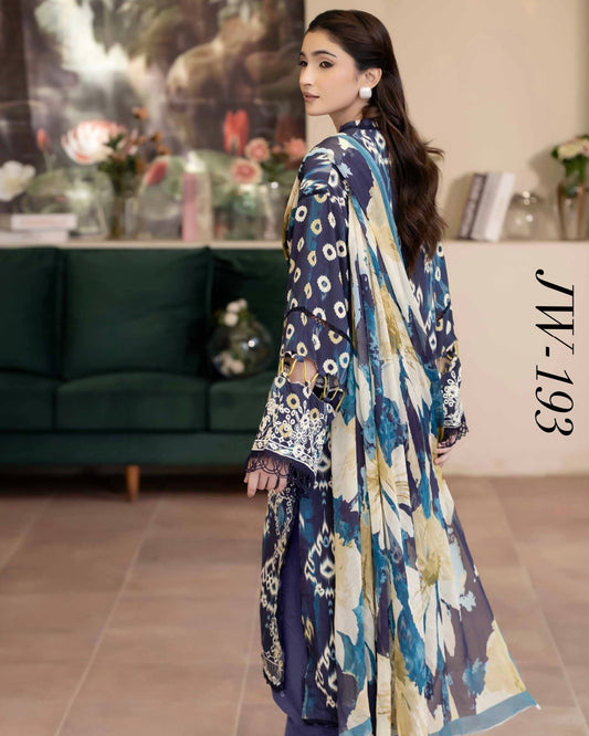 Johra Azir | Embroidered Printed Staple | Design 193