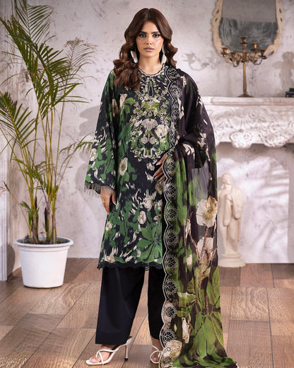 GullJee Rang Pasand | Embroidered Printed Lawn | Design 1