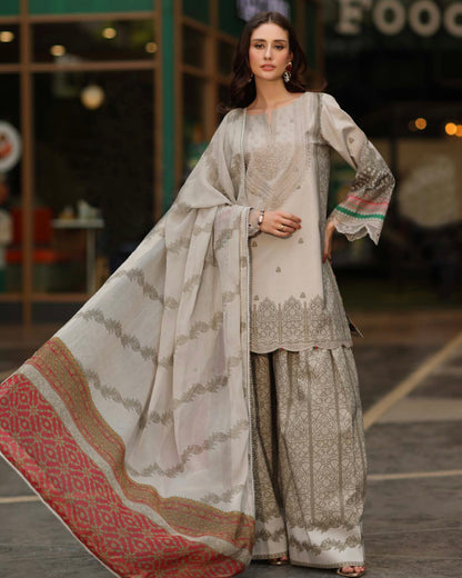 Charizma Infinity | Embroidered Printed Lawn | Design 1