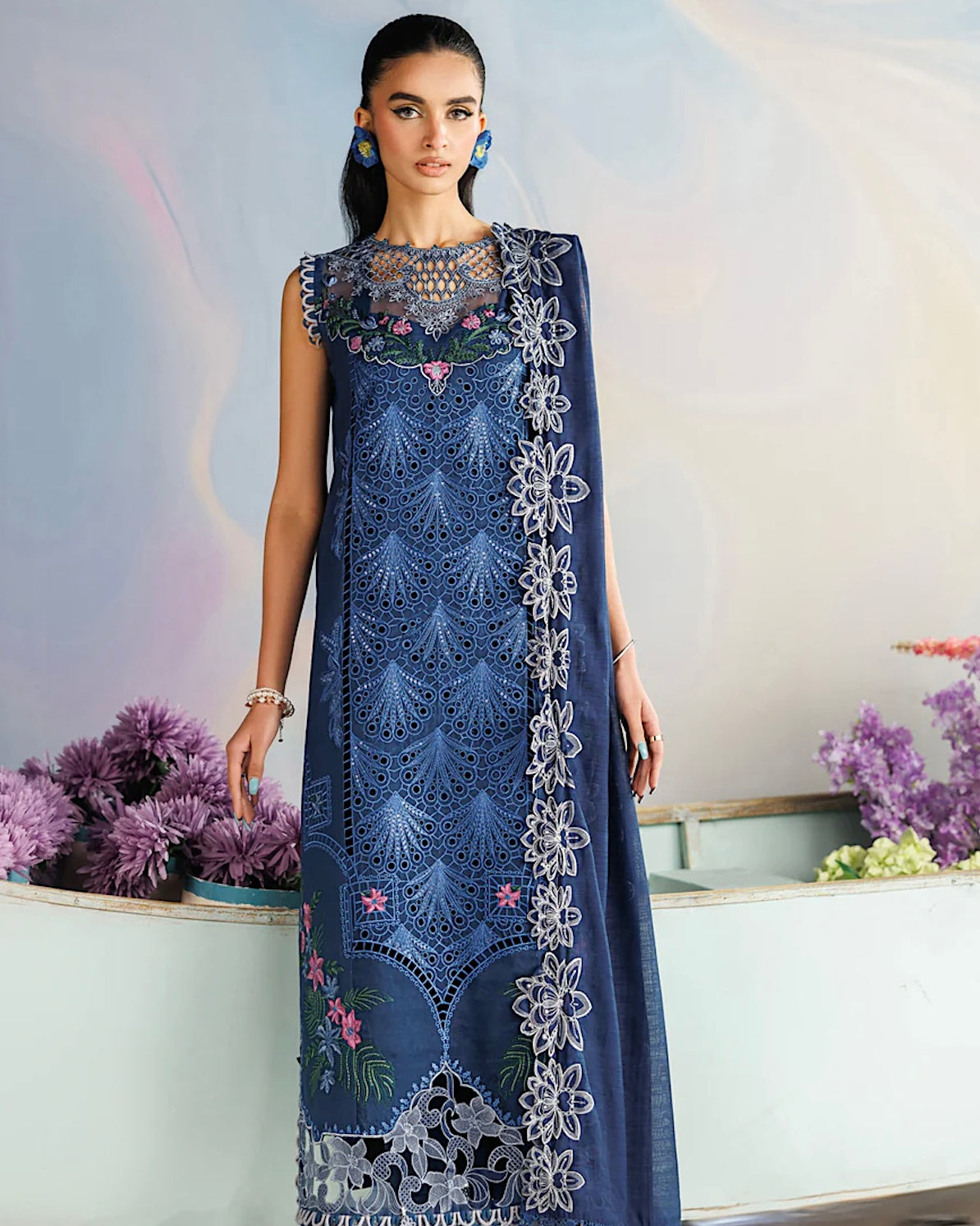 Parishay Shangrila Vol 2 | Embroidered Luxury Lawn | Design 1