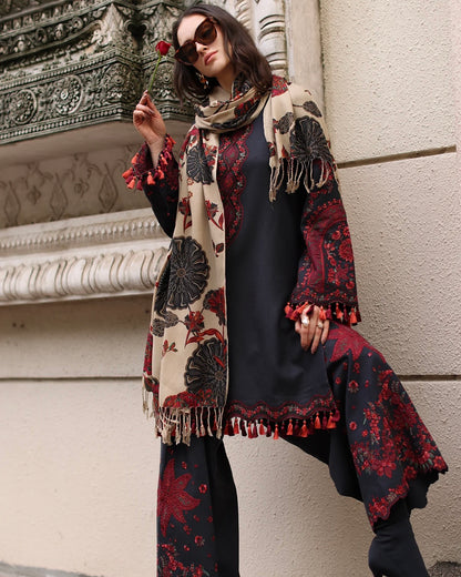 Charizma Poshima Vol 1 | Embroidered Peach Leather | Design 1