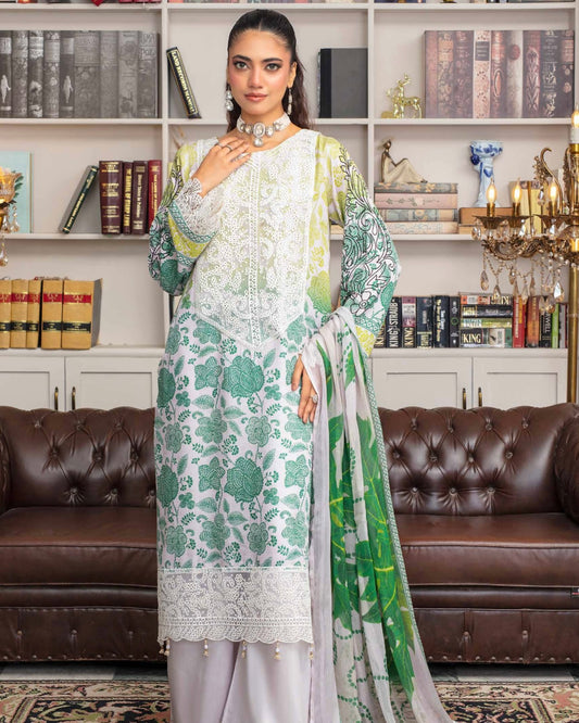 Gullerukh Pleasing | Embroidered Self Jacquard Viscose | Design 1