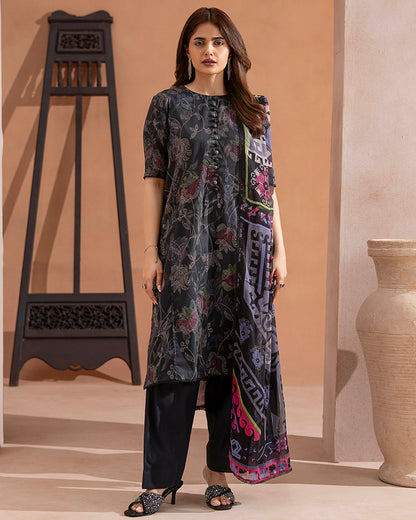 GullJee Rangrez | Printed Lawn Chiffon Dupatta | Design 1