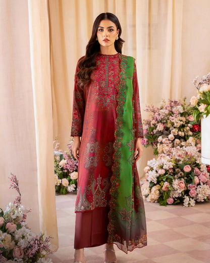 Rang Pasand by GullJee | Design 1 | Embroidered Lawn 3pc