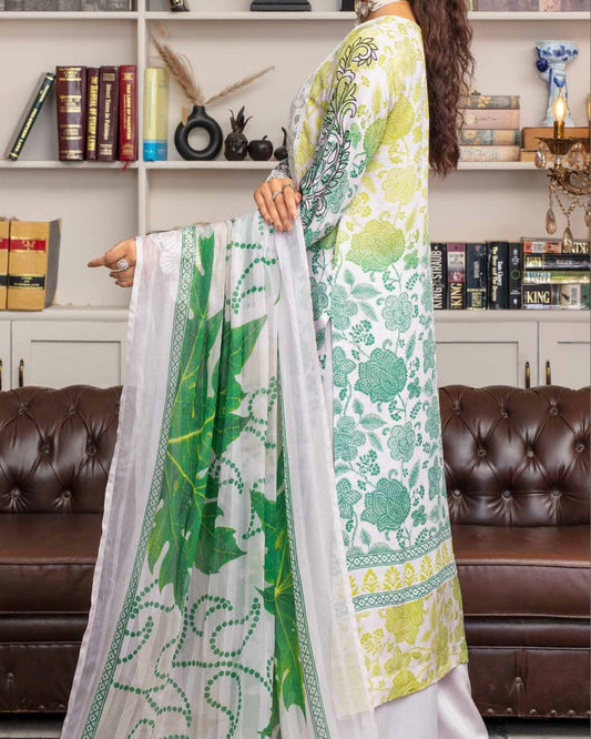 Gullerukh Pleasing | Embroidered Self Jacquard Viscose | Design 1