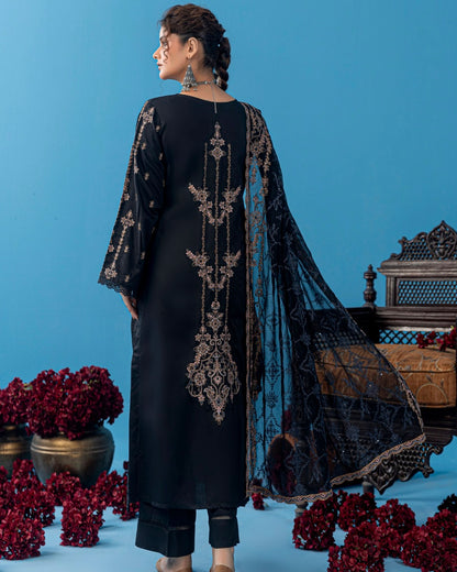 Palwasha Pakeeza | Emb Viscose with Emb Chiffon Dupatta | Design 1