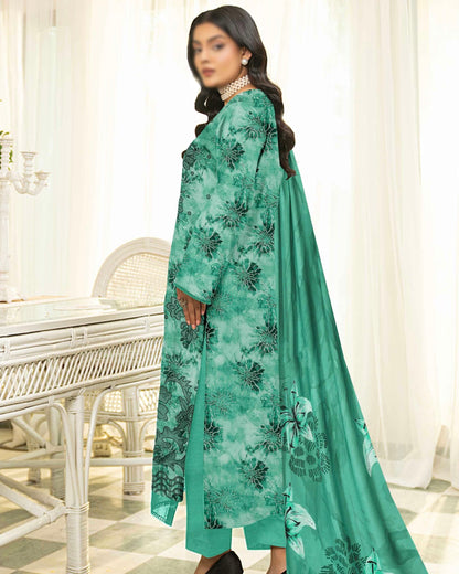 Fantak Batik | Embroidered Printed Karandi | Design 1