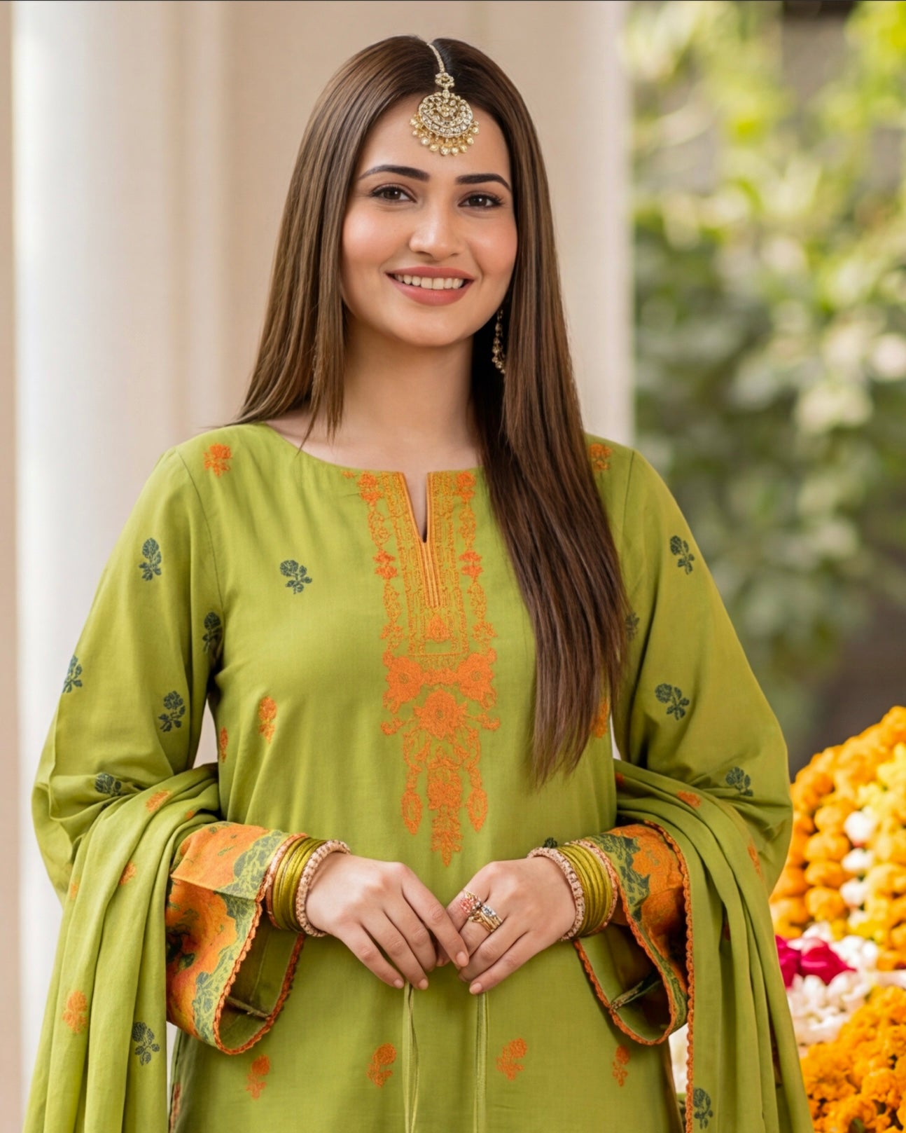 Gullerukh Banarsi | Jacquard Lawn | Design 1