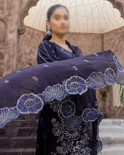 Fantak Ayra | Embroidered Doria Viscose | Design 1