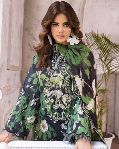 GullJee Rang Pasand | Embroidered Printed Lawn | Design 1
