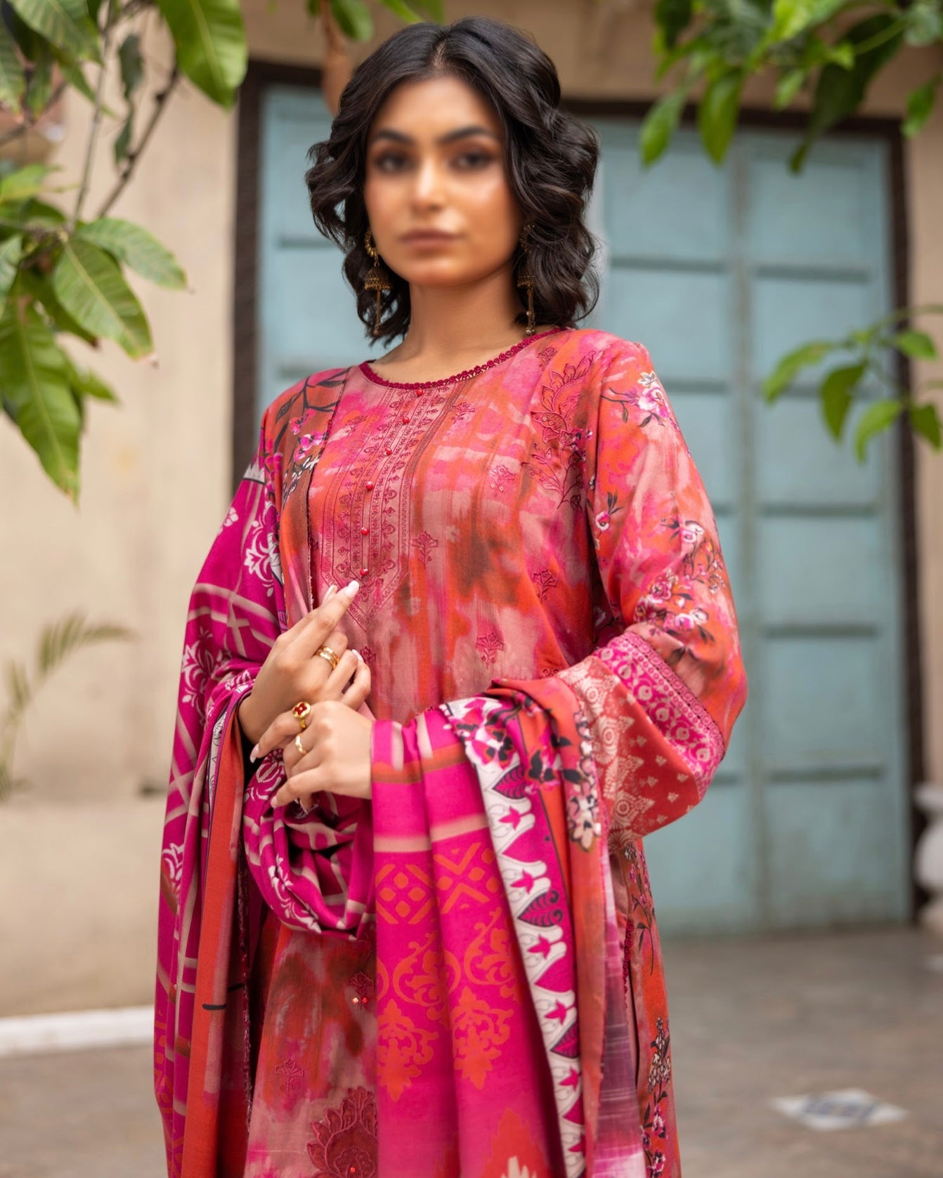Fantak Sahil | Embroidered Printed Staple | Design 1