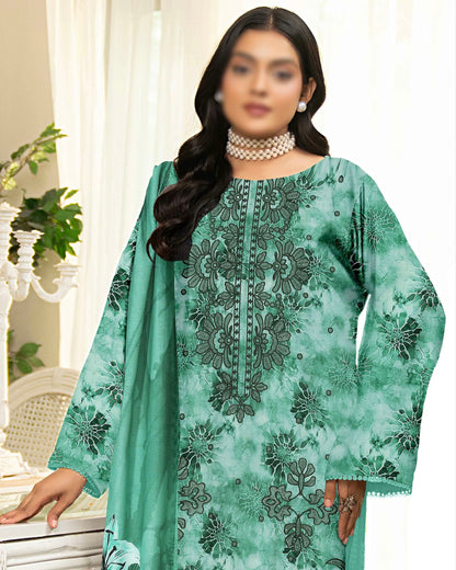 Fantak Batik | Embroidered Printed Karandi | Design 1