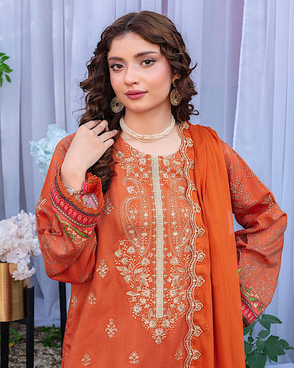 GulleRukh Amal | Embroidered Viscose Pure Dupatta | Design 1
