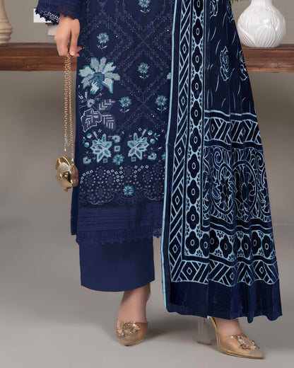 Fantak Zabaish | Emb Dhanak with Plachi Shawl | Design 1