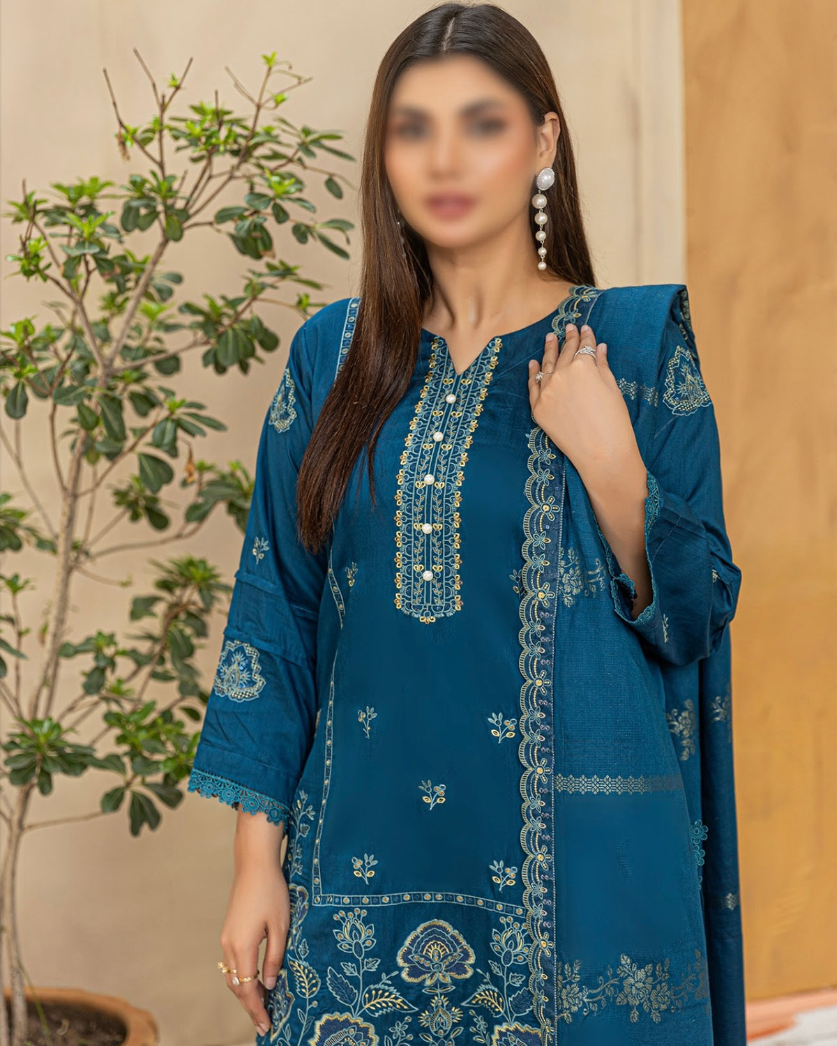 Fantak Chloe Vol 2 | Embroidered Viscose | Design 1