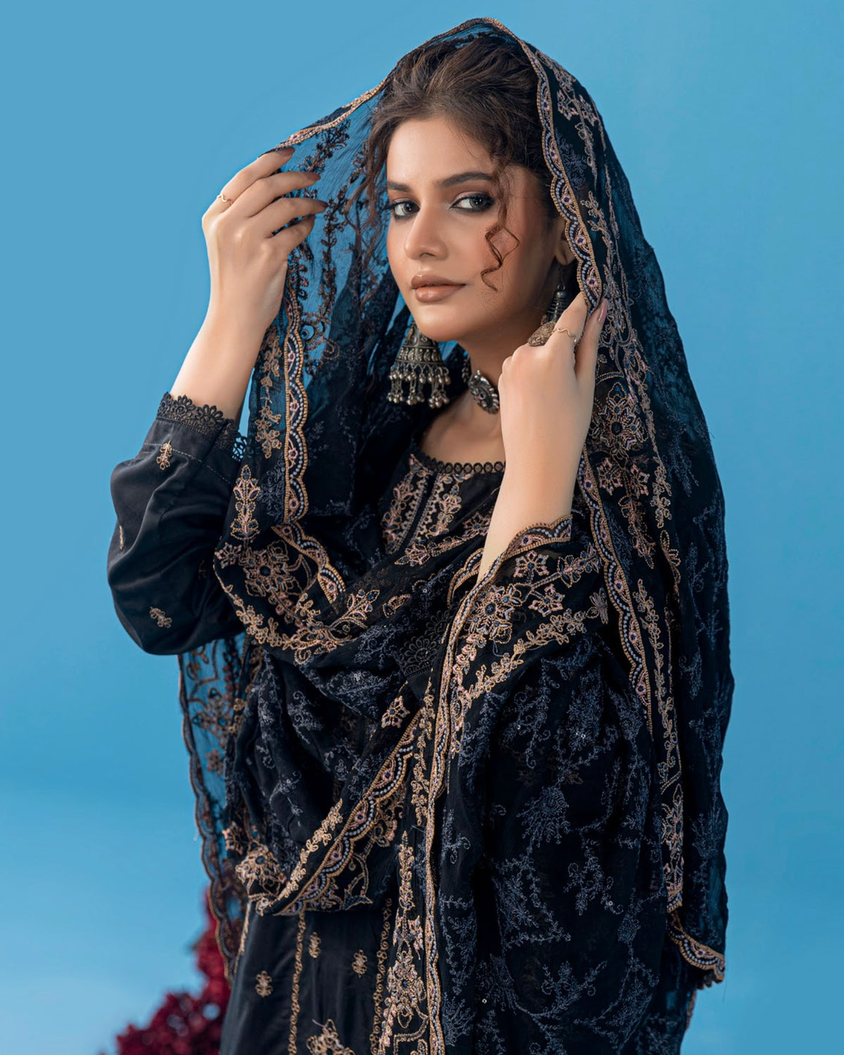 Palwasha Pakeeza | Emb Viscose with Emb Chiffon Dupatta | Design 1