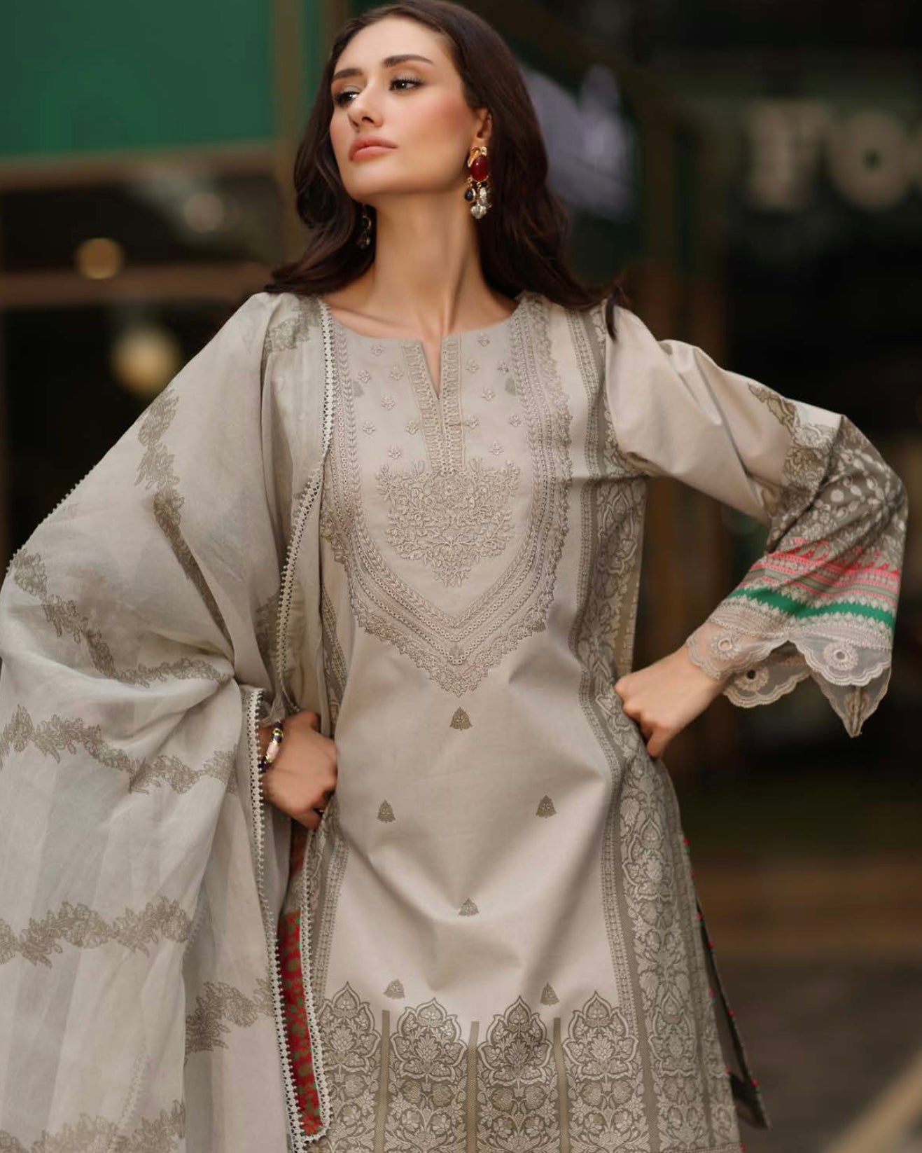 Charizma Infinity | Embroidered Printed Lawn | Design 1