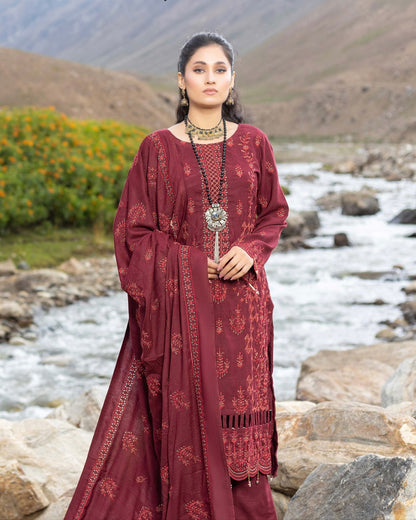 Sobia Waseem | Peach Leather Wool | Design 1