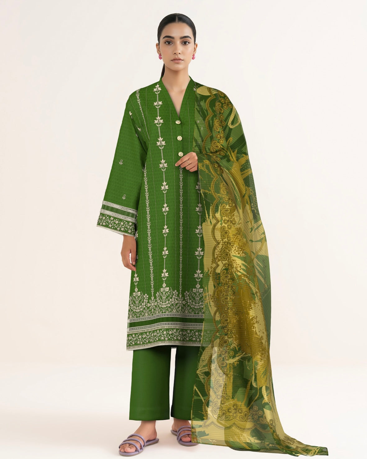 Sapphire | Embroidered Dobby Lawn | Design 211