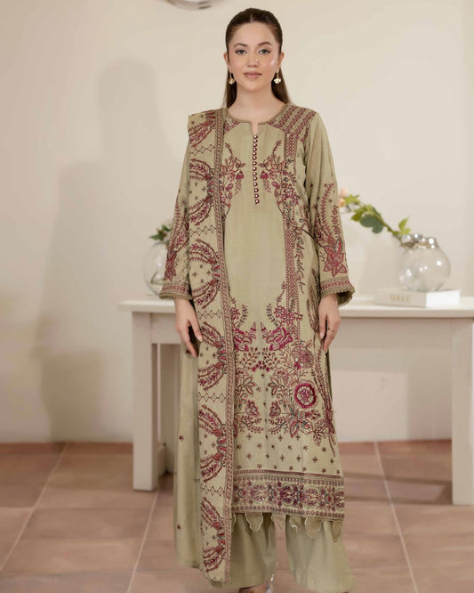 Johra Anahira | Embroidered Fancy Peach Leather | Design 203