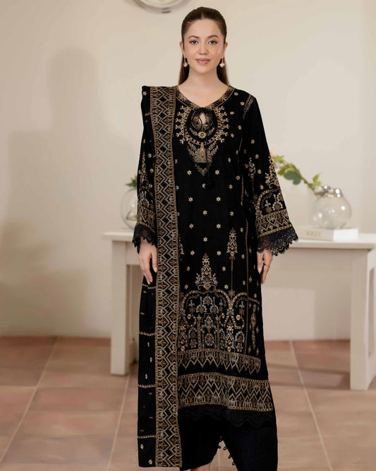 Johra Anahira | Embroidered Fancy Peach Leather | Design 204