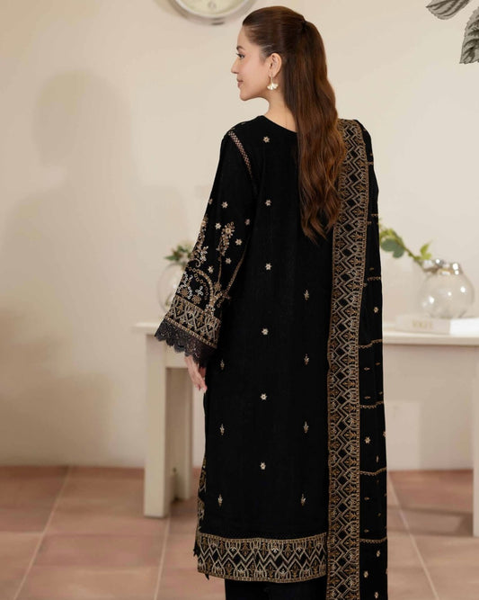 Johra Anahira | Embroidered Fancy Peach Leather | Design 204