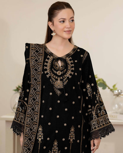 Johra Anahira | Embroidered Fancy Peach Leather | Design 204