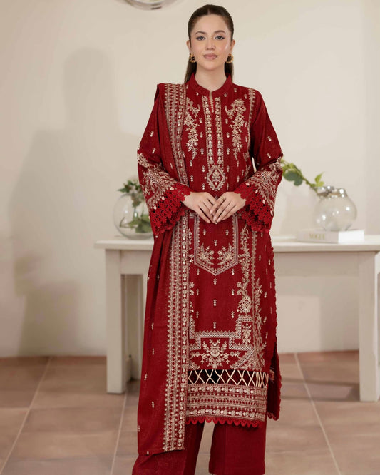 Johra Anahira | Embroidered Fancy Peach Leather | Design 205