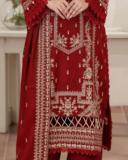 Johra Anahira | Embroidered Fancy Peach Leather | Design 205